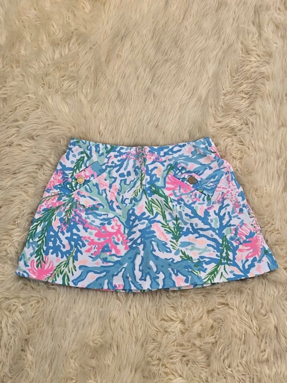 Lilly Pulitzer Madison Skort Abstract Print A-Line Skirt Small